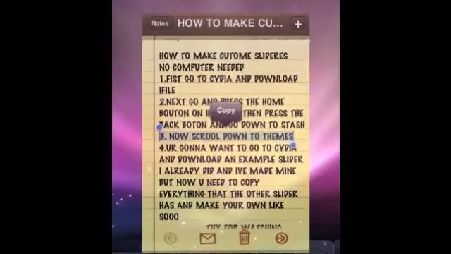 how to make custome sliders without a computer for ipod touch or iphone смотреть онлайн