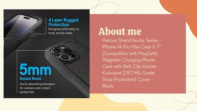 Pelican Shield Kevlar Series - iPhone 14 Pro Max Case 6.7" https://amzn.to/3y3KutQ смотреть онлайн