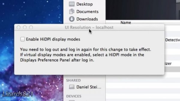How to Enable HiDPI (Retina) Display Modes on Mac OS X