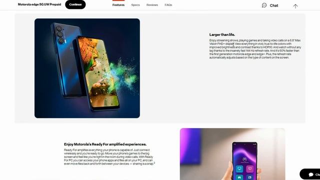 Motorola edge 5G UW | Verizon Prepaid смотреть онлайн