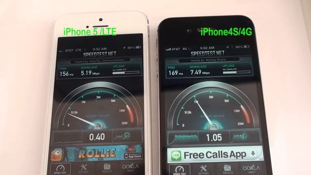 AT&T LTE Speed test смотреть онлайн
