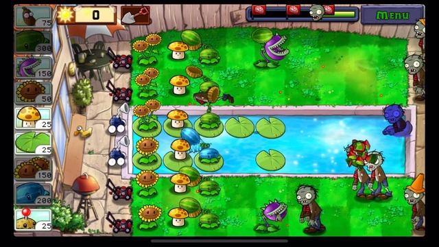 Plants Vs Zombies IOS 1.9.13 Gameplay Part 19 - Melons And Peas (No Commentary) смотреть онлайн