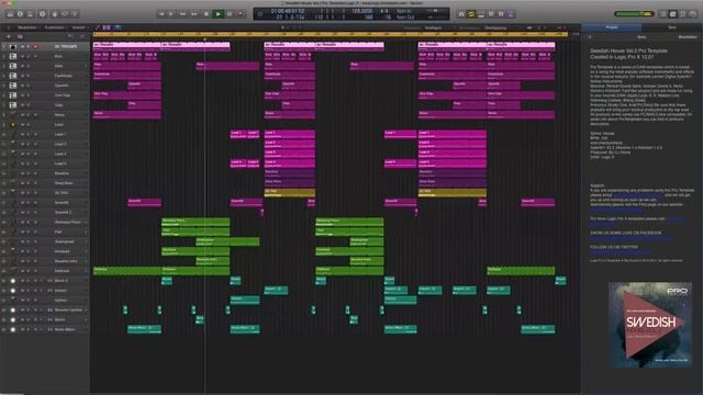 Swedish House Vol 2 Logic X Pro Template смотреть онлайн