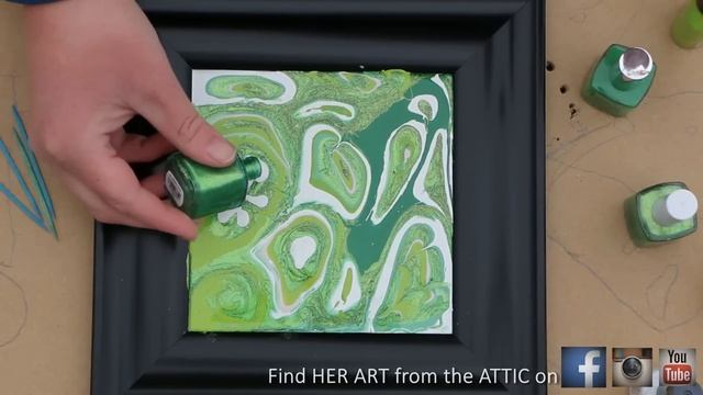 MALACHITE Inspired ABSTRACT FLUID PAINTING TECHNIQUE (Semi precious stone painting series) смотреть онлайн