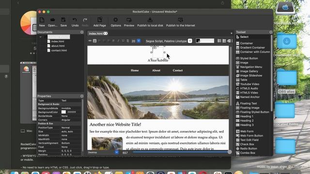 RocketCake Website Editor Responsive Website Builder Developer Tools App [MAC]