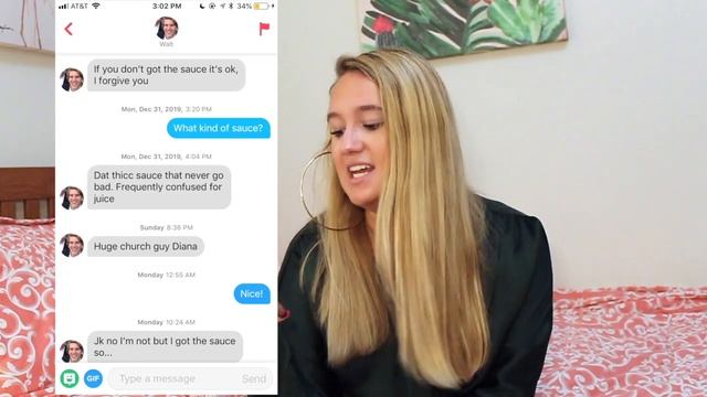 READING MY WEIRDEST TINDER MESSAGES!!!! смотреть онлайн