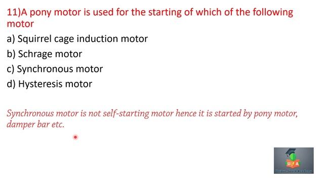 Synchronous Motor Objective Questions | Pune Metro смотреть онлайн
