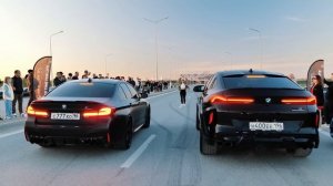 BMW M5 vs AUDI RS6 + AMG E63s w212 vs SRT Trackhawk vs X6M + RS7 vs BMW M3