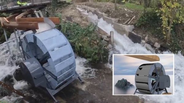 Проект водяного колеса мощностью 1,5 кВт