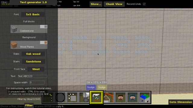 Text generator 1.0 - MCEdit filter смотреть онлайн