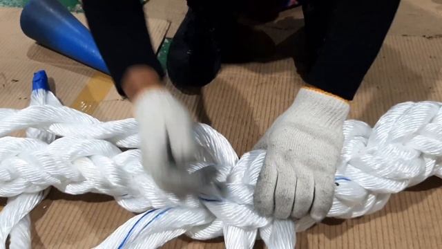 tutorial cara membuat mata tali ujung tali tambang / rope(8-strand class 1 eye splice ) смотреть онлайн