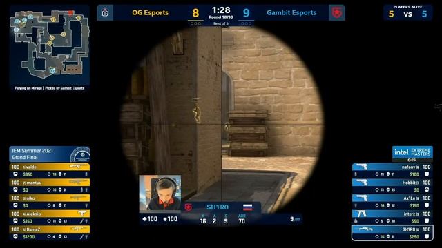 IEMSummer2021 I Gambit VS OG I Mirage #1 смотреть онлайн