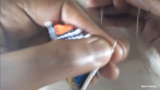 Part 4 of 5 Ndebele stich beaded belt tutorial смотреть онлайн