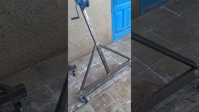 Козловой мини кран,до 500кг.своими руками.