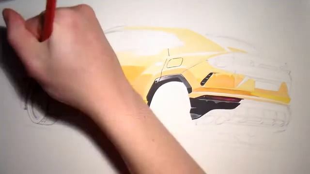 Lamborghini Urus-Time Lapse sketching смотреть онлайн