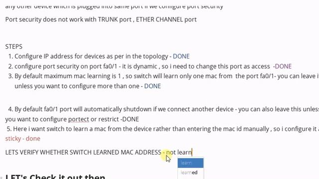 Configuring Port security in Cisco switches смотреть онлайн