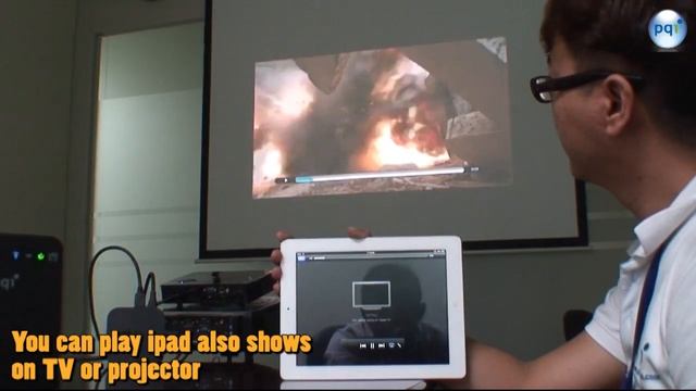 Play ipad also shows on TV or projector pqi air bank.mp4 смотреть онлайн
