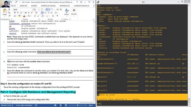 2.6.1.2 Lab - Securing the Router for Administrative Access смотреть онлайн