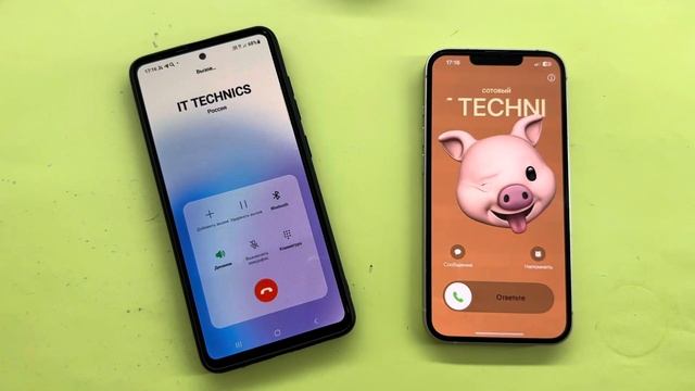 Samsung vs IPhone incoming Call Galaxy A51 vs IPhone 13/ Android 13 vs iOS 17 смотреть онлайн