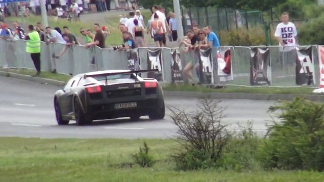 Lamborghini Gallardo UR Twin Turbo SPIT FIRE Flames Acceleration Sound 0-120 Kickdown GT 2012 смотреть онлайн
