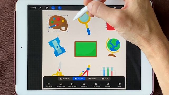 How to move objects or selections in Procreate App on iPad смотреть онлайн