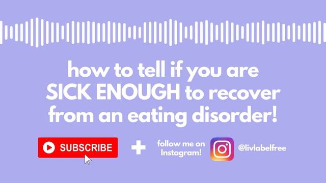 How to tell if you are SICK ENOUGH to recover from an eating disorder! смотреть онлайн