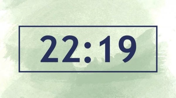 45 Minute Timer With Alarm ⏰ | Aesthetic Countdown Timer - Mint Green Watercolor