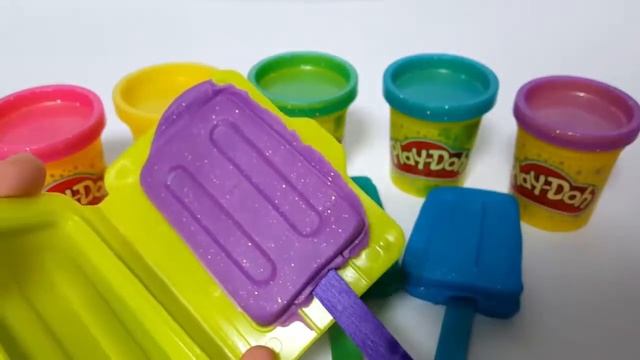 Play Doh Ice Cream Popsicles Modelling Clay Learn Colors Finger Family Song Nursery Rhymes for Kids смотреть онлайн