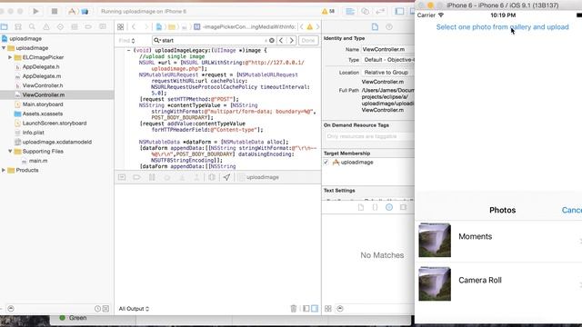 iOS Tutorial: Uploading Image from iPhone to Server смотреть онлайн