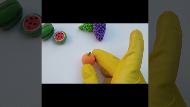 Diy how to make Polymer clay miniature "fruits" | Banana ,Apples,Grapes,Oranges,Dragon fruit etc. смотреть онлайн