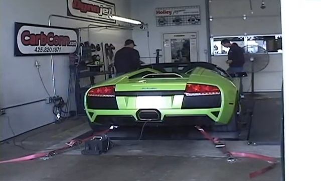 Verde ithica Lamborghini Murcielago LP 640 Roadster on DYNO!! смотреть онлайн