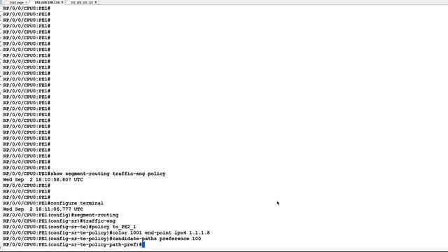 Segment Routing, Configuring SR-TE Policy смотреть онлайн