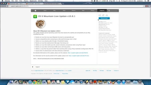 updating mountain lion from 10.8 to 10.8.1.mov смотреть онлайн