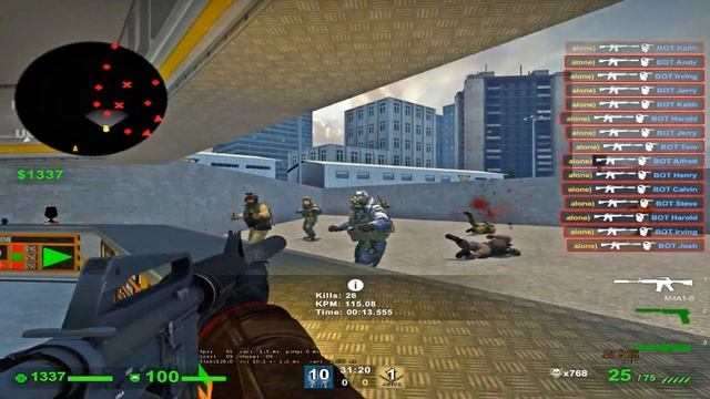 CSGO - Aim Botz 55.149 (400 dpi, 2.2 sens, tiger grip) смотреть онлайн
