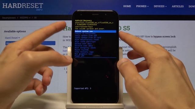 HARD RESET WIEPPO S5 – Restore Defaults / Bypass Screen Lock смотреть онлайн