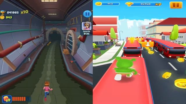 Subway Princess Runner VS BEAR Runner - New Games | Android/iOS Gameplay HD смотреть онлайн