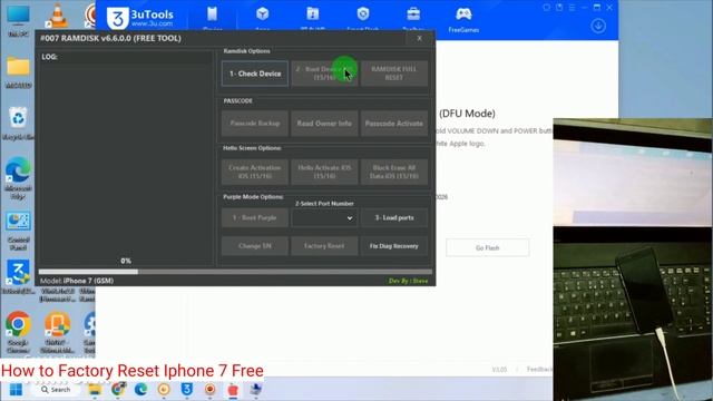 How to Factory Reset Iphone 7 for Unavailable/Passcode removing free no need flashing | 2023 смотреть онлайн