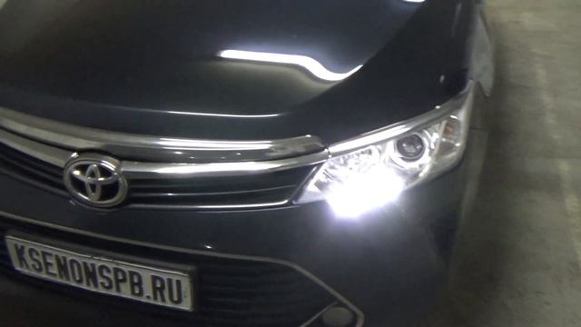 TOYOTA CAMRY XV50/55 - улучшаем свет. Заменяем штатный ксенон на BI LED модули смотреть онлайн