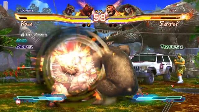 King & Kuma vs Vega & Zangief (Hardest AI) - Street Fighter X Tekken смотреть онлайн