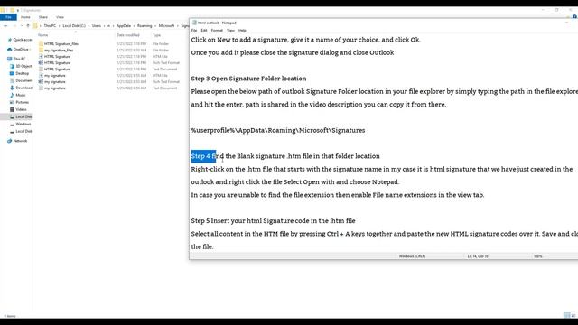 How To Add Html Email Signature To Outlook (For windows) смотреть онлайн
