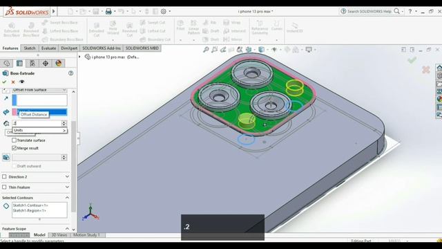 SOLIDWORKS TUTORIAL PART -1| How to Design 'iPhone 13 Pro max' in Solidworks | 3D Modeling смотреть онлайн