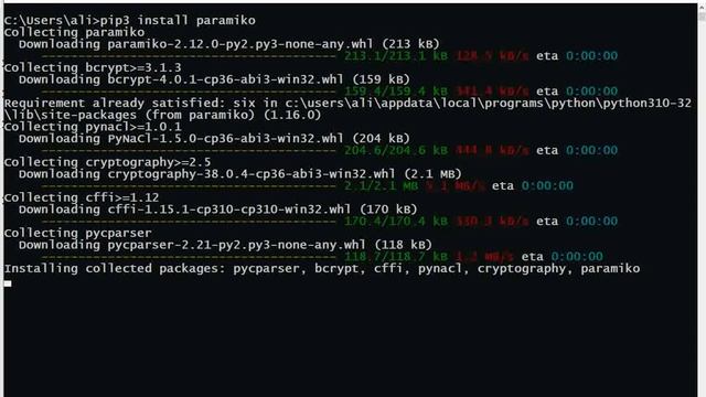 paramiko install with pip смотреть онлайн