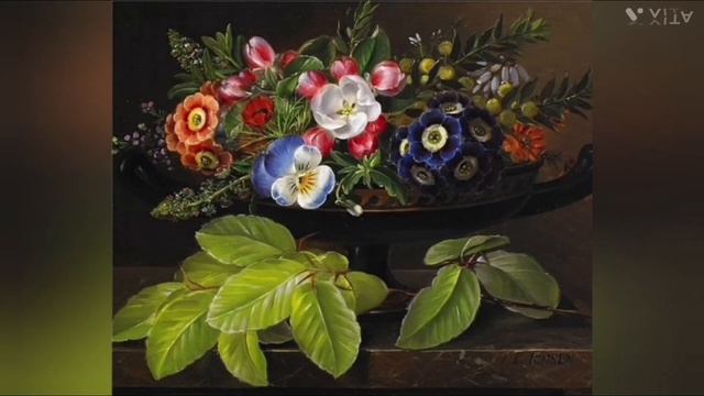 Чудесные натюрморты Йохана Лаунца Йенсена (1800-1856 гг). 🌹🌺🌼🌷💐🍒🍇🍐🍎🍒 смотреть онлайн