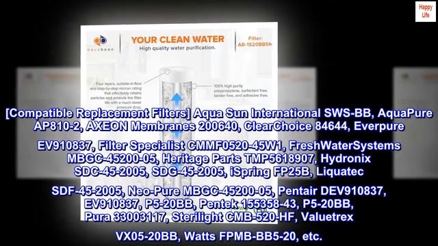 Aquaboon 5 Micron 20" Sediment Water Filter Replacement Cartridge | Whole House Sediment Filtration смотреть онлайн