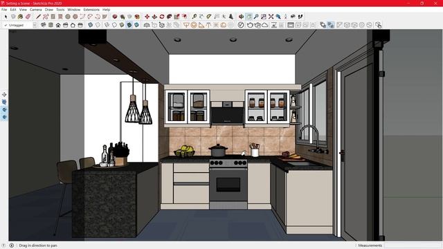 How to Create a Scene in SketchUp using Section Tool // Render Settings смотреть онлайн