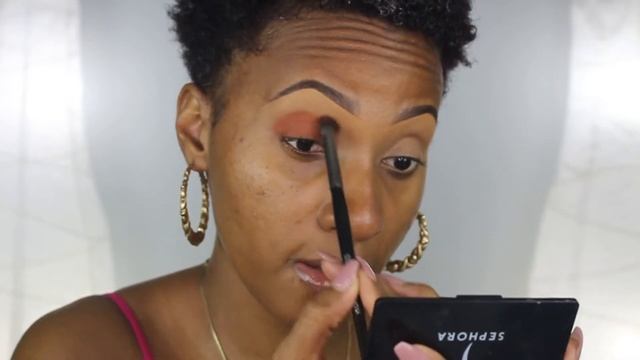 Orange Eyeshadow - Beginner Friendly Full Face Makeup Tutorial! смотреть онлайн