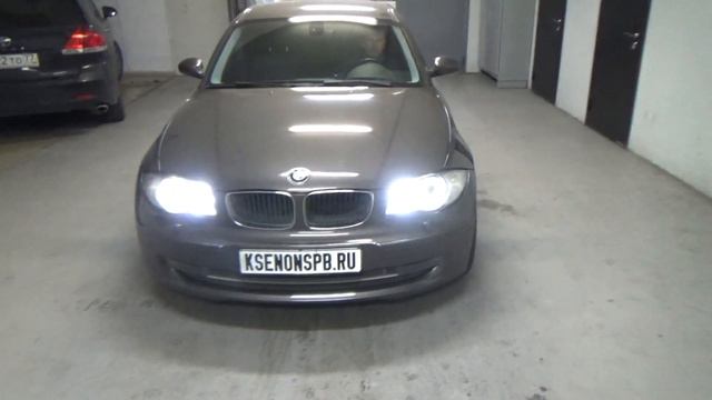 BMW E87 + BI-LED OPTIMA + LED кольца смотреть онлайн