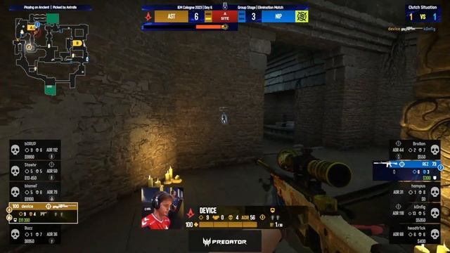 Tom Cruise 1v2 CLUTCH - IEM Cologne 2023 | CSGO смотреть онлайн