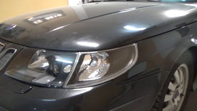 Saab 9-5 I Рестайлинг. Ретрофит фар+установка BI-LED I.LENS с покраской масок и поворотников смотреть онлайн