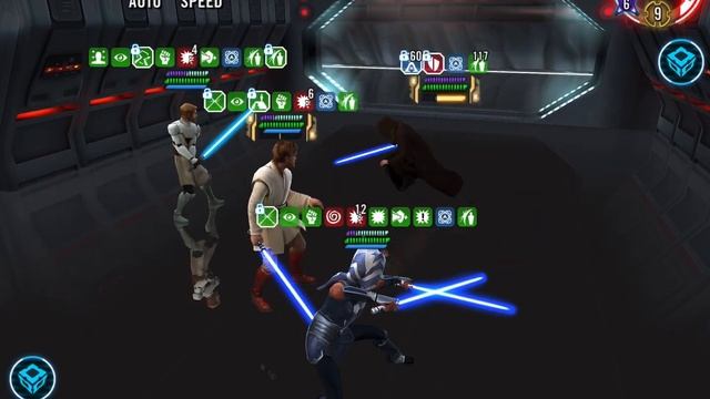 SWGOH - GAC - 3v3 - JMK vs LV, Maul, RG (5% DC) смотреть онлайн